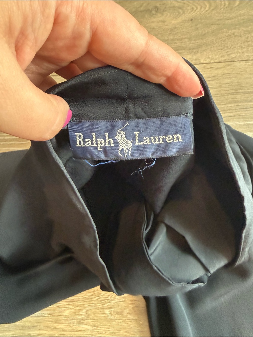 Ralph Lauren Black Wide-Leg Silk Trouser Pants US 6 / UK 10 - Picture 13 of 15